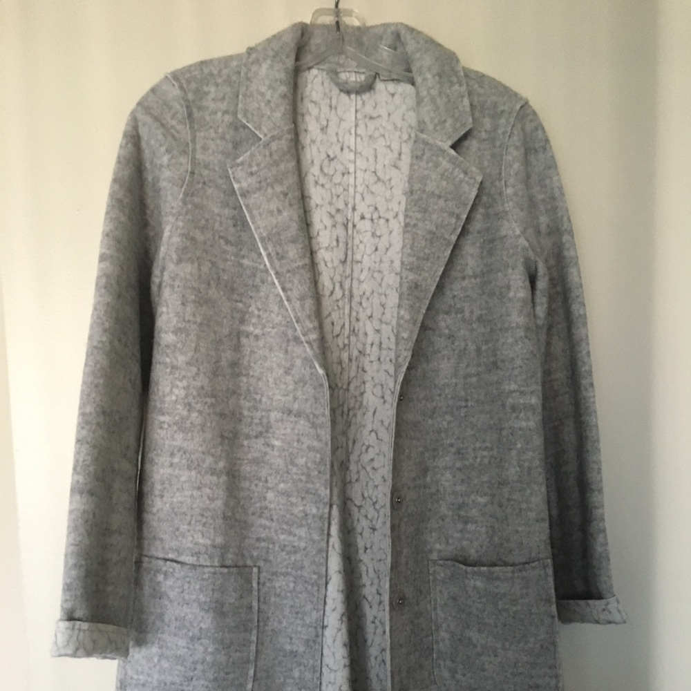 Halogen Nordstrom gray topper coat size S